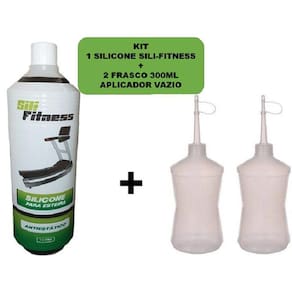 Silicone Lubrificante Esteiras Sili-Fitness 1 L + 2 Frascos
