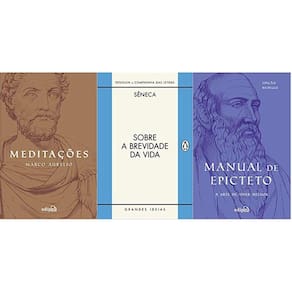 Kit 3 Livros Meditações + Sobre A Brevidade Vida + Epicteto