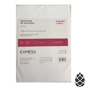 Protetor Colchão King Camesa Malha Impermeável 198X203X40