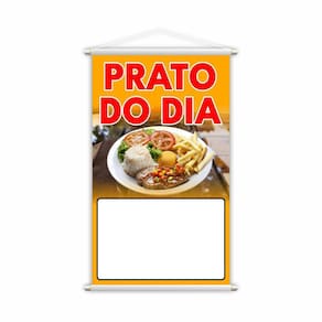 Banner Prato Do Dia Restaurante Preço Fundo Branco Grande