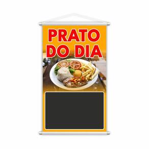 Banner Prato Do Dia Restaurante Preço Fundo Preto Grande