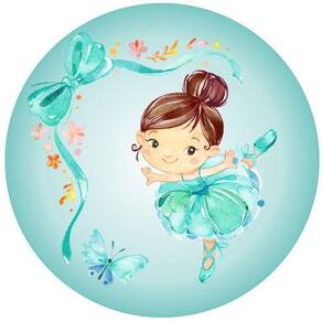 Painel Redondo 3D Sublimado Bailarina Frd-3987