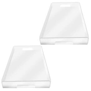 Kit 2 Bandejas Organizadoras Acrílico 18X30Cm Transparente
