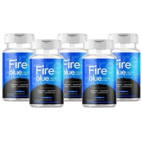 Kit Fire Blue Capsulas 6 Potes Arginina - Magensio Zinco