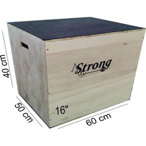 Jump Box Caixa De Madeira Salto 3X1 Oficial 40X50X60