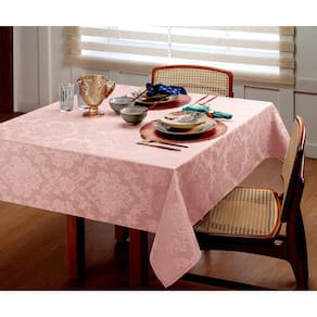 Toalha Mesa Quadrada De Jacquard 1,40M X1,40M Rose