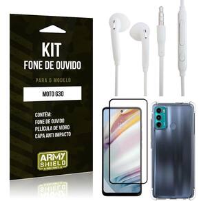 Capinha Moto G60 + Fone De Ouvido P2 + Película 3D
