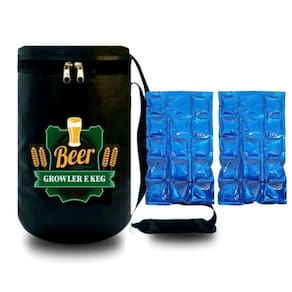 Bolsa Térmica Para Barril 5L Keg + 2 Cartelas Gelo Gel