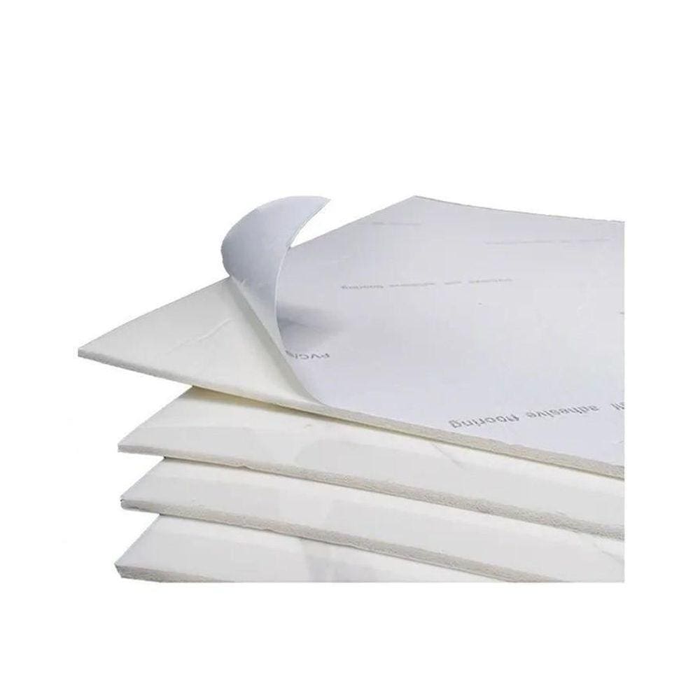 10 Placas Para Piso Chão Autocolante Laminado Branco 30Cm