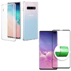 Capa Capinha + Película 9D Cerâmica Samsung S10 Plus