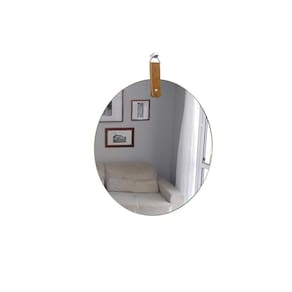 Espelho Decorativo Life Alça Caramelo 60 Cm Redondo