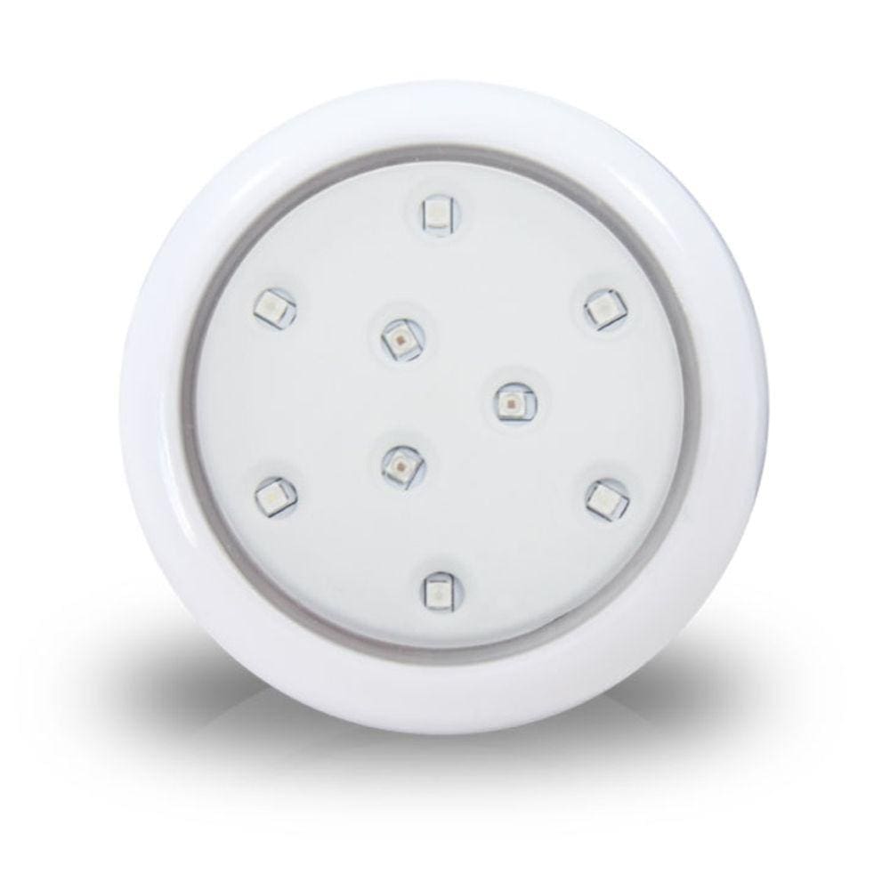 Luminária Piscina Led RGB Colorido 12V 9W 80mm Branco
