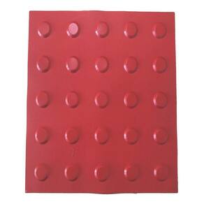 Kit 10 Pçs Piso Tátil Pvc 25X25 Alerta Vermelho