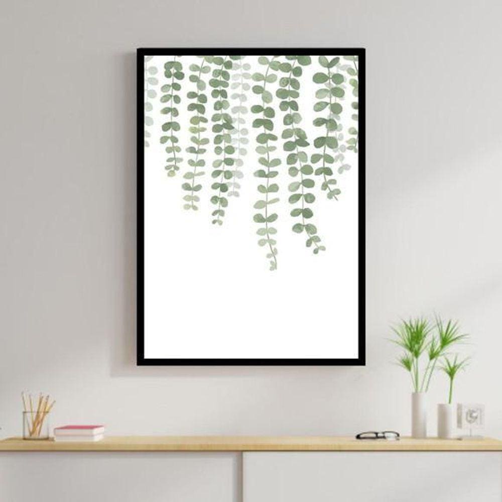 Quadro Samambaia - Plantas 45X34Cm - Com Vidro