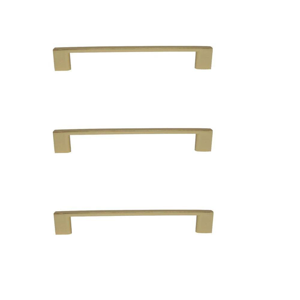 Kit 3 Puxador Dourado Il 950 Metal 160Mm Com Parafusos