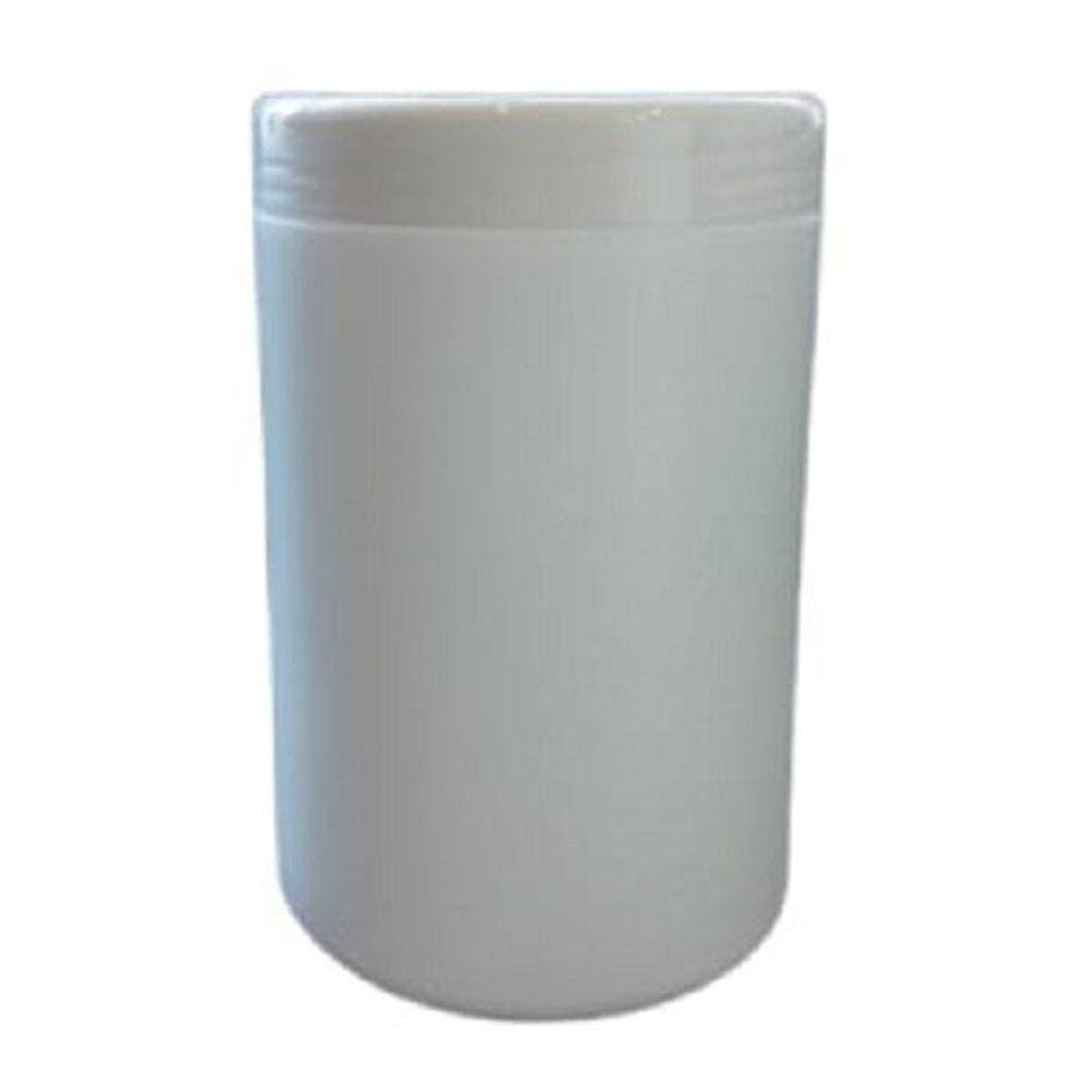 Pote Branco De Plástico Com Tampa 1 Kg- 25 Unidades