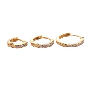 Brinco Trio De Argolinha Fino Folheado Em Ouro 18K