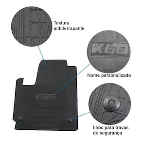 Jogo Tapete Interno Reforçado Lifan X60 2014 A 2018 Preto