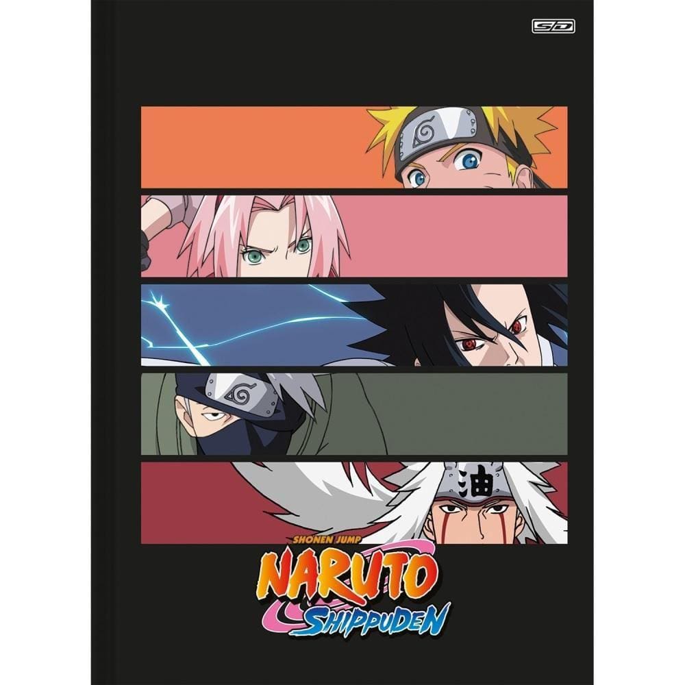 Kit 2 Cadernos Naruto Shippuden + Caderno Desenho Naruto