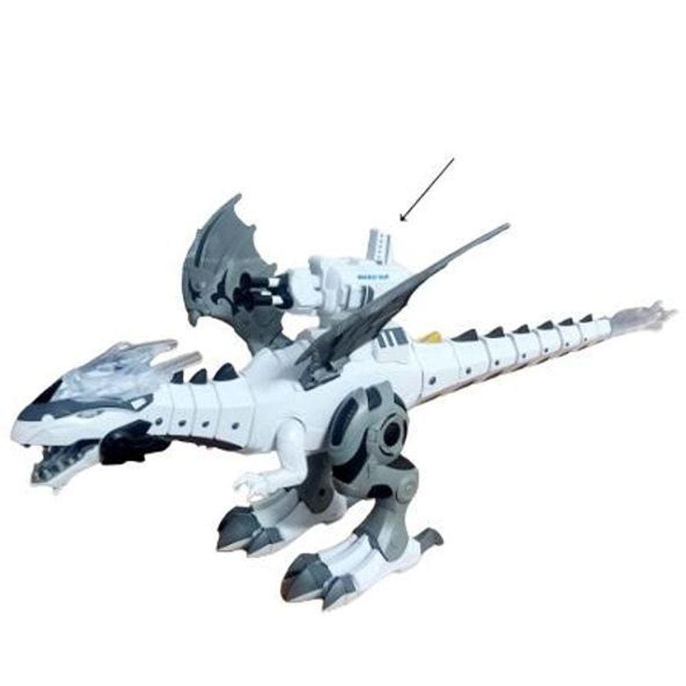 Dragão Robo Brinquedo Dinossauro Lança Dardos Anda Bate Asas