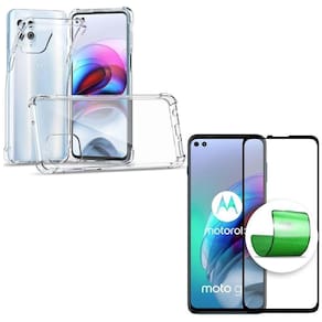 Capa Capinha + Película 9D Cerâmica Moto G100 5G