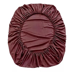 Lençol Casal 40Cm Altura Tecido Marsala 260 Fios Pelitizado