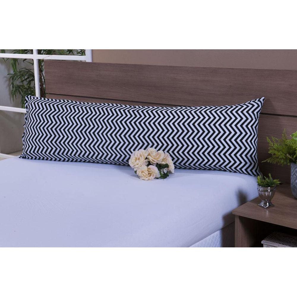 Fronha Avulsa Travesseiro Corpo 0,45X1,40M 150 Fios Chevron