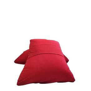 Fronha Avulsa Vermelho Lisa Envelope Malha Travesseiro 70X50