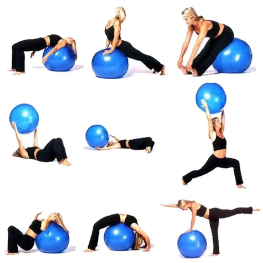 Bola De Pilates 75 Cm + Suporte De Parede