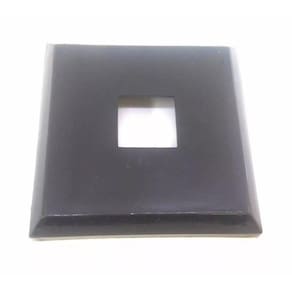 Canopla Nylon Corrimão Quadrada Preta 25 Peças 25X25Mm
