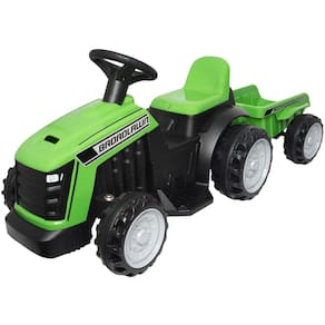 Mini Carro Trator com Reboque Caçamba Elétrico 6V Infantil Criança Bateria Brinqway BW-079 Bivolt