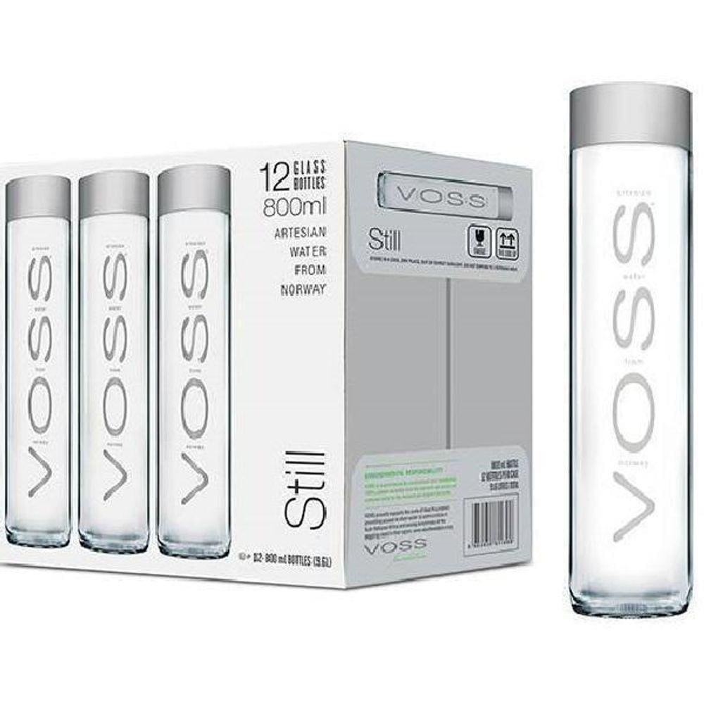 Água Voss Sem Gás Vidro 800Ml 12 Unidades