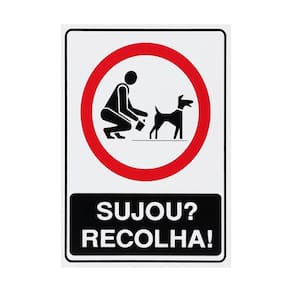 Placa De Sinalização Sujou Recolha 15X20 - P-36 F9E