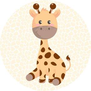 Painel Redondo 3D Sublimado Girafa Frd-5339