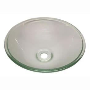 Cuba Vidro 29Cm - Sobrepor Banheiro Transparente Texturizada