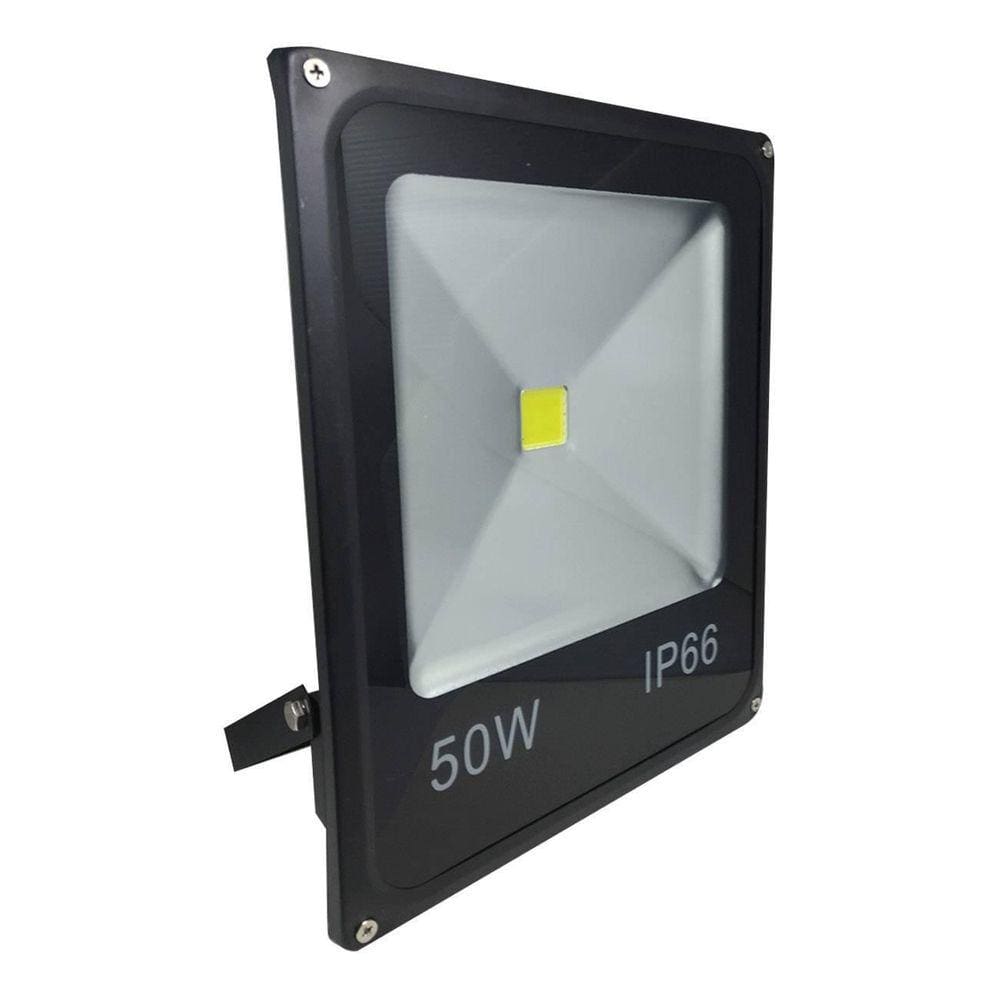 Kit 3 Led 50W Holofote Bivolt Prova D`Água Branco Frio