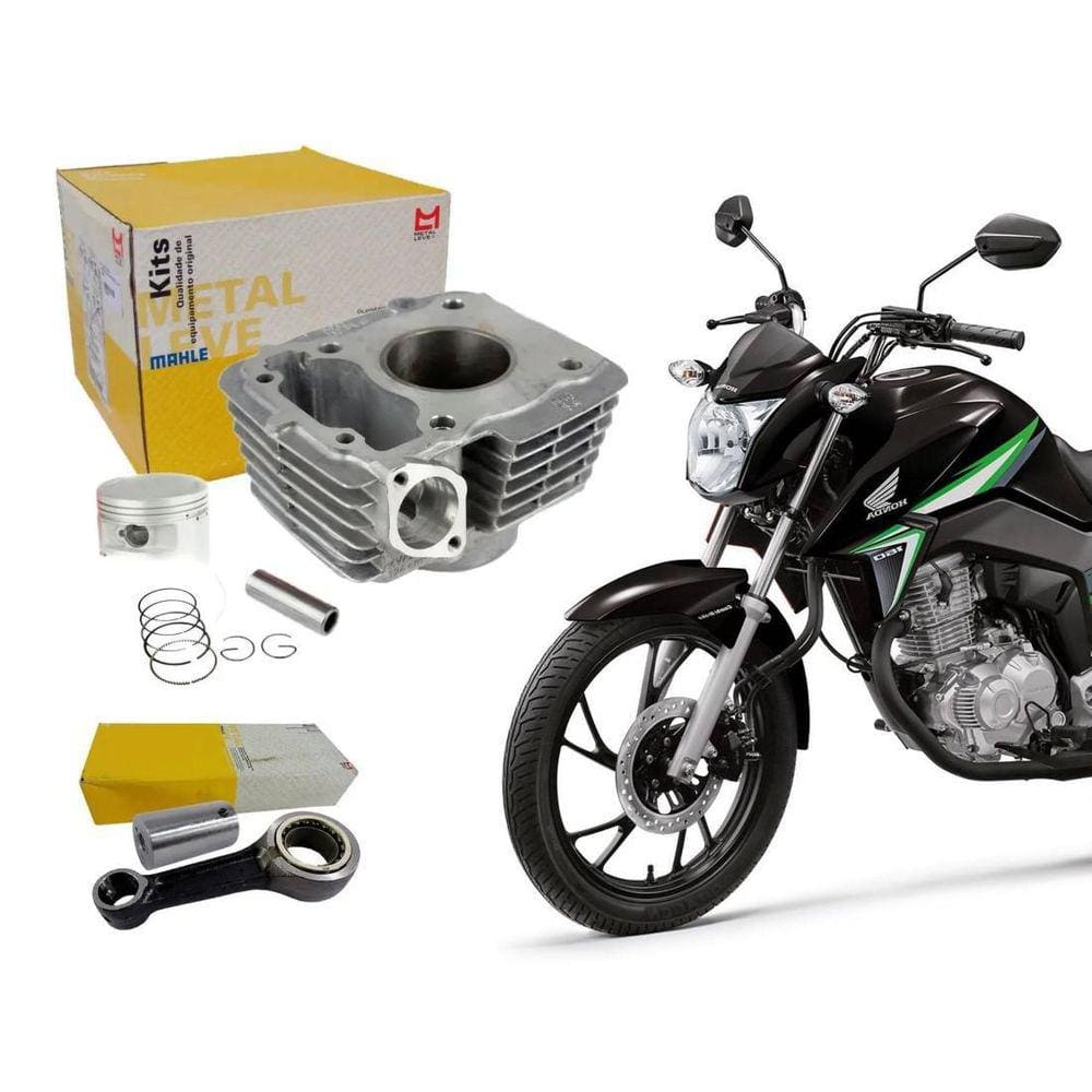 Kit Cilindro Biela Metal Leve Cg Titan Fan Start Bros 160