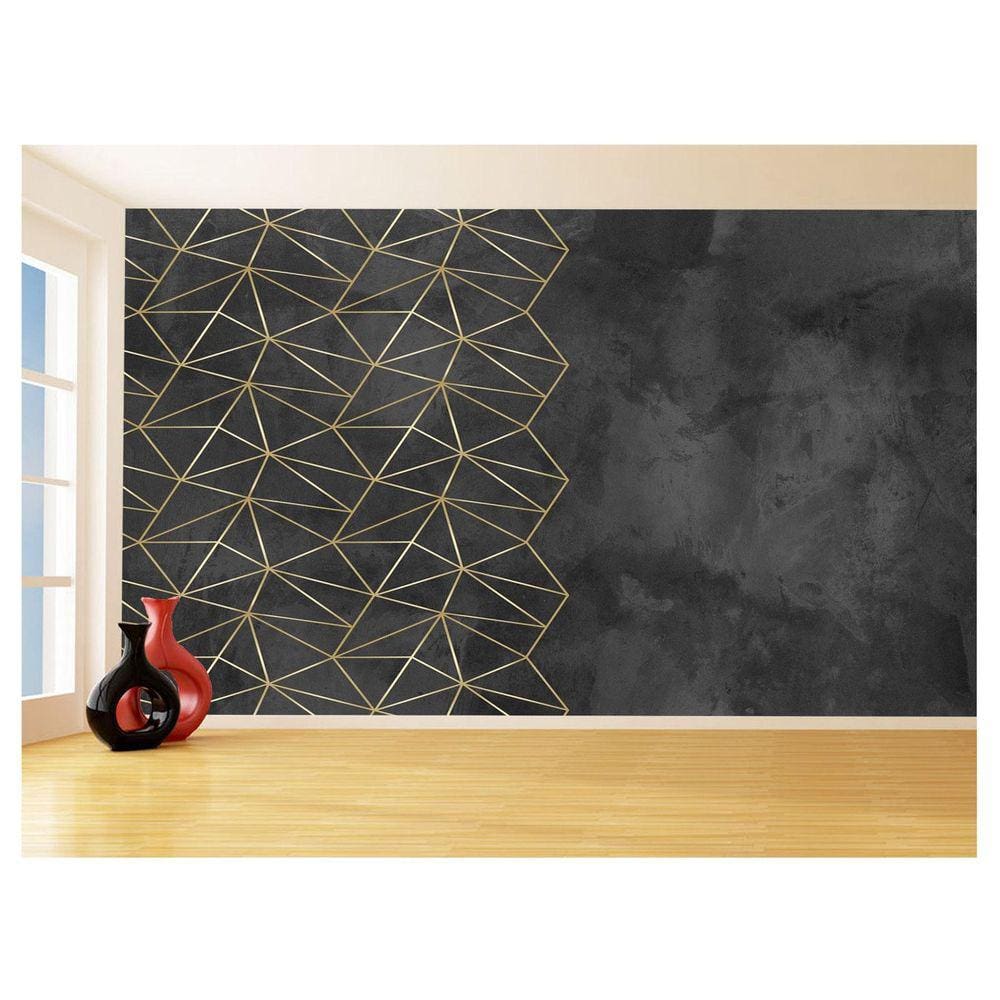 Papel De Parede 3D Concreto Queimado Risco Bege 3,5M Kkt144