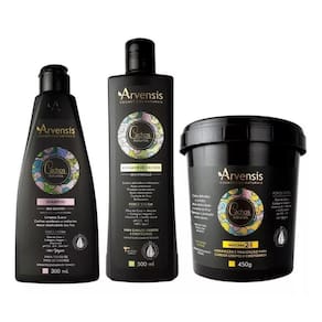 Kit Arvensis Cachos Shampoo + Ativador 500Ml + Máscara 2X1