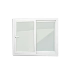 Janela de PVC 100x200cm 2 Folhas com Vidro Liso e Cremona ITEC Brimak Branco