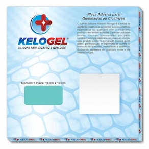 Placa De Silicone Queimados E Cicatriz 10Cmx10Cm Kelogel