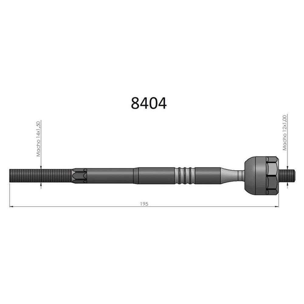 Barra Axial Logan/Sandero 07/13 194Mm C/Dm Sist Europeu