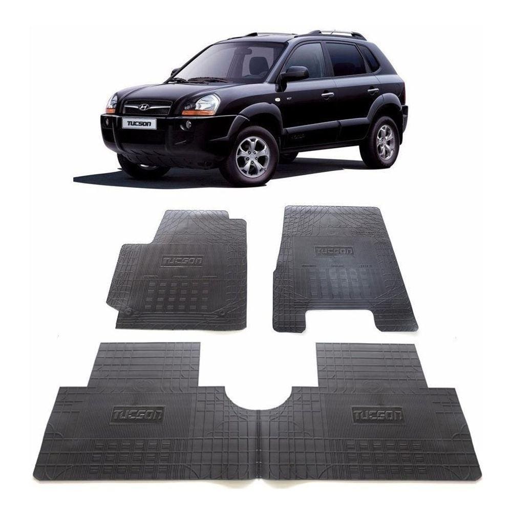 Jogo Tapete Interno Reforçado Hyundai Tucson 2006 A 2016 Preto Especifico
