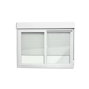 Janela de PVC Integrada 140x200cm 2 Folhas com Vidro Liso ITEC Brimak Branco