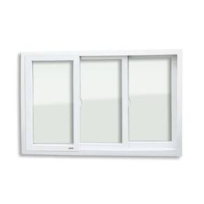 Janela de PVC 120x200cm 3 Folhas com Vidro Liso ITEC Brimak Branco