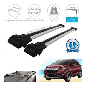 Travessa Teto Aluminio Wrv 2015 Em Diante Prata Prata Larga