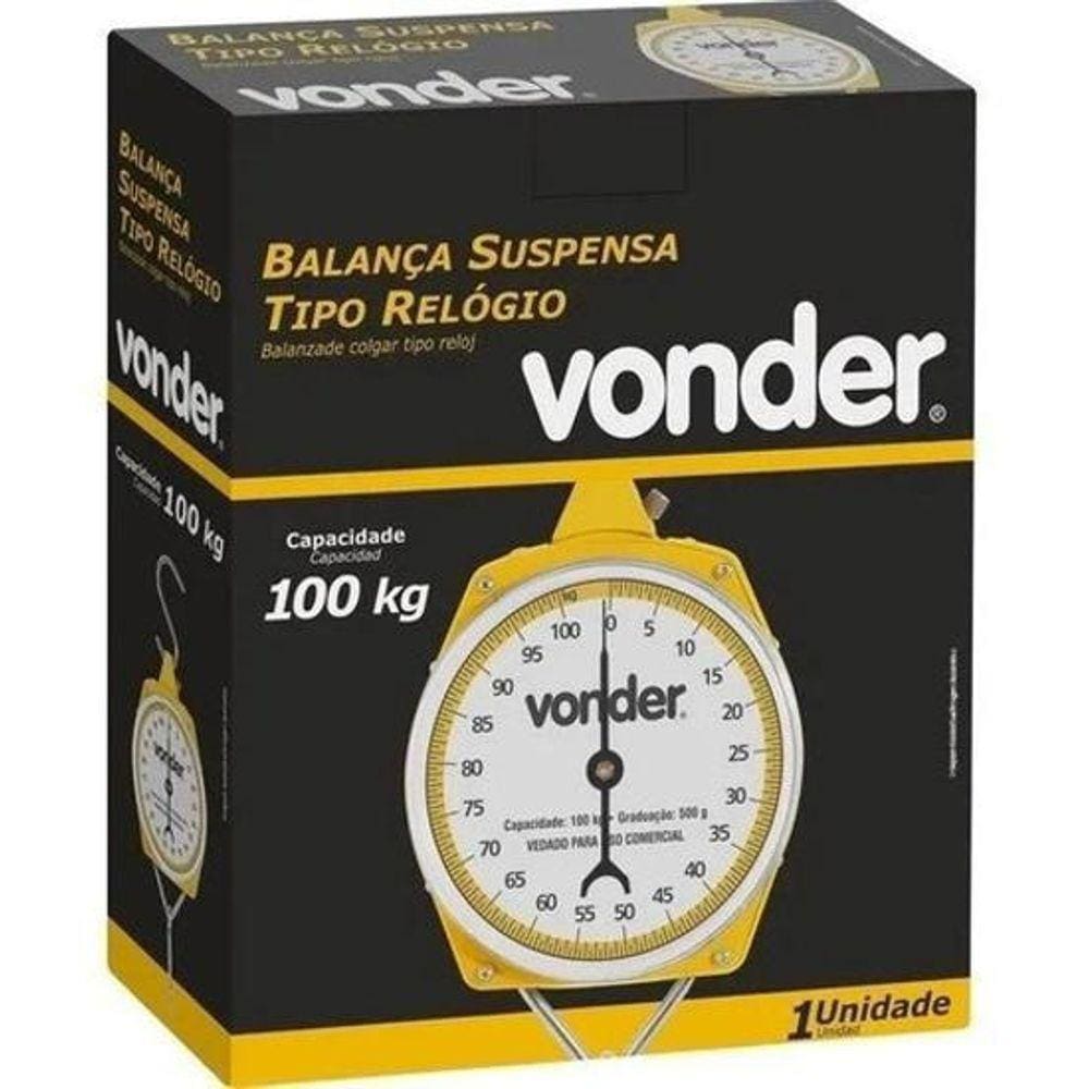 Balança Suspensa Tipo Relógio 100Kg Vonder