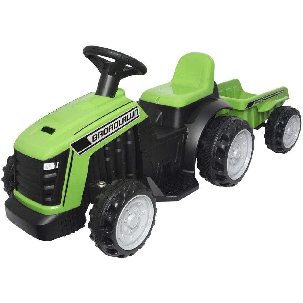 Mini Carro Trator com Reboque Caçamba Elétrico 6V Infantil Criança Bateria Brinqway BW-079 Bivolt