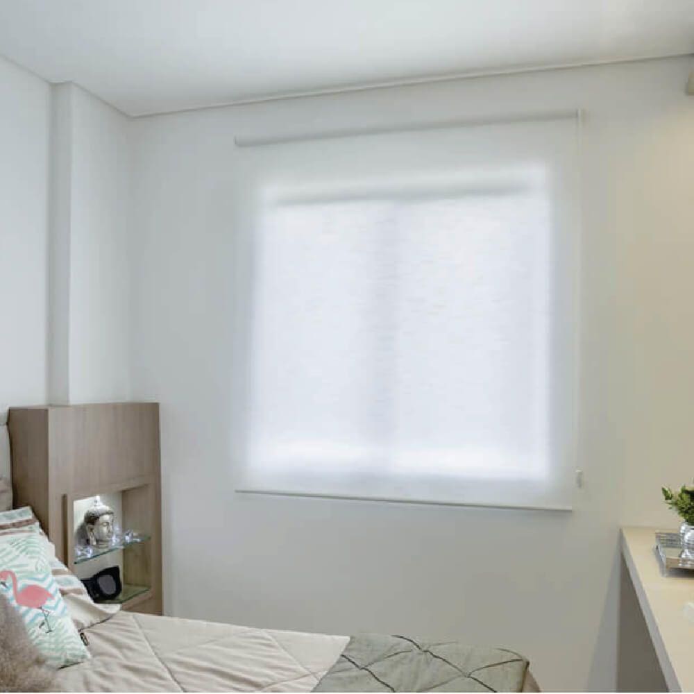 Persiana Rolo Translucida Branco - 1,10m x 2,30m