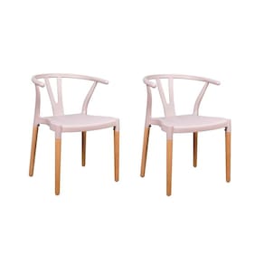 Conjunto 2 Cadeiras Polipropileno Wishbone Yescasa Nude